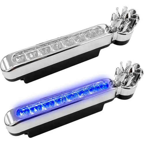 2PCS LED Wind Powered Vehicle Lights – 8 Bright LEDs Waterproof Daytime Running Lights, No External Power Needed, Energy-Saving Auto-On Design, Universal Stylish Decor for Cars, SUVs & Motorcycles, Easy Installation, Eco-Friendly Safety Accessory