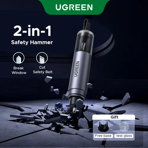 UGREEN 2-in-1 Car Window Breaker & Seatbelt Cutter,Upgraded Safe Hammer Glass Breaker Under Water, Car Hammer Seatbelt Cutter Window Breaker Emergency Escape Tool, Glass Breaker for New Cars– Must For Car-Emergency Escape Tool, TikTokShopHolidayHaul summe