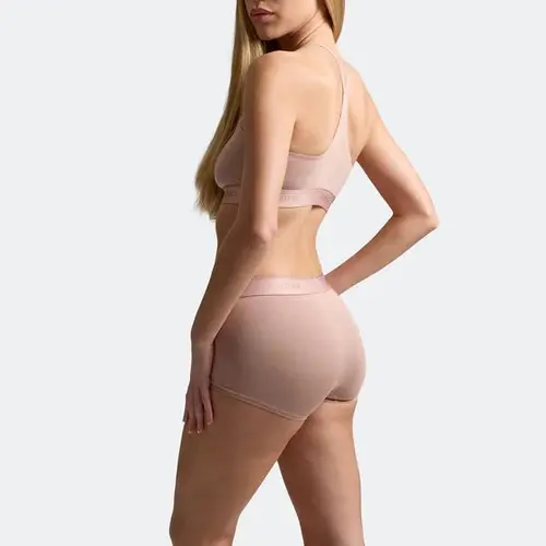 Women's Boy Shorts Panties - Basic Flat Bottom Breathable Fabric Bold Shorties with Inside Leg Panel, Casual Chafe-Free Fit for No-Ride, No-Dig All-Day Daily Confidence, Style