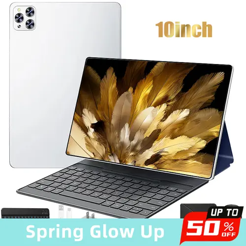 【BackToSchool】KEPEAK 10.1" Android 15 Tablet (4GB RAM+64GB Storage) with Dual SIM, 1280x800 IPS Screen, 5000mAh Battery, 5MP+13MP Camera, Bluetooth, Type-C Charging Cable, Adapter, Office/Entertainment Use, Keyboard, Mouse, Stylus, Protection Case