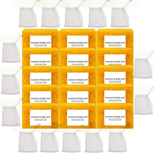 Lemon Turmeric Soap Bar, Moisturizing Soap For Face & Body, soap for Daily Cleansing and Exfoliating, Hydrating for All Skin Types