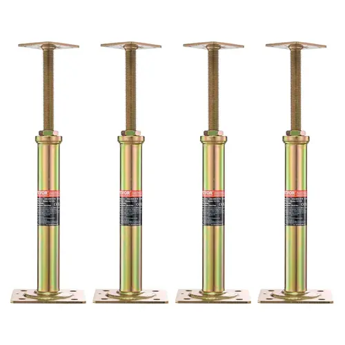 VEVOR 4PCS Steel Adjustable Floor Jack Posts with Base Plates, 11.6"-16" Height, Tough, High Load Capacity, Perfect for House Floor Leveling & Heavy Lifting Support, Perfect For Heavy Lifting