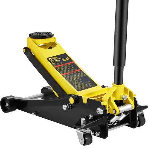 【Summerfinds】VEVOR 3.0-Ton Low Profile Hydraulic Car Jack, Heavy-Duty Steel Racing Jack with Dual Pistons Quick Lift Pump, 360° Rotatable Saddle, 3.35"-19.69" Lifting Range, 45.3 in/1150 mm Reach, Car Repair Tools