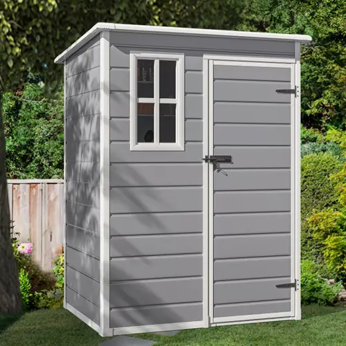YITAHOME 5x3 FT Outdoor Storage Shed with Floor All-Weather Resin Storage Shed Lockable