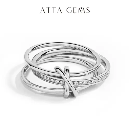 Women's Unisex New Arrival Synthetic Moissanite Stackable Rings - Elegant Fashion Rings, Unix Wedding Band Artificial Gemstone Jewelry, Stylish Accessories, R237, Moissanite Rings tiktokshopbacktoschool