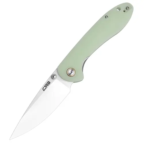 CJRB Compact Folding EDC Knife - Stonewash D2/AR-RPM9 Steel Drop-Point Tip Blade, G10 Handle - Tools and Gadgets, EDC Items for Everyday Carry, Outdoor Use, Father's Day Gift