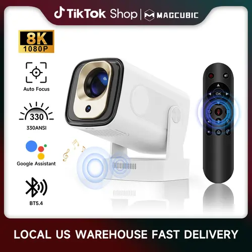 [US warehouse] Magcubic Auto Focus HY310 Projector 330ANSI Google Assistant 8K Decode Native 1080P BT5.4 WIFI6 Android 14 Built-in Speaker Allwinner H726 60Hz Reflash Home Cinema Mini Portable Projector Wireless Local #SummerWins #DealsForYouDays