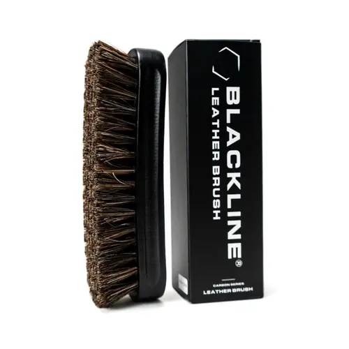 BLACKLINE Leather Brush - Premium Soft-Bristle Leather Cleaner for Car Interiors, Safe Effective Cleaning with Controlled Agitation, Interior-Safe for Footwear Shoes Leather Conditioner