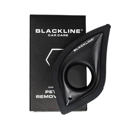 BLACKLINE Specialized Rubber Bristles Pet Fur Remover Brush - Fast, Effective Car Interior Cleaner with Ergonomic Grip, Gentle on Upholstery, Fabric Seats, Mats & Rugs, Satisfying to Use