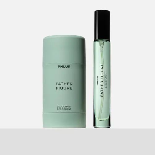 PHLUR Father Figure Layering Duo - Natural Deodorant + Eau de Parfum Set - 48-Hour Odor Protection, Aluminum Free