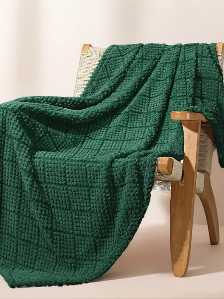 【backtoschoolday】Whale Flotilla Fuzzy Fleece King Size Blanket for Bed, Soft Fluffy Jacquard Waffle Blankets for All Season, Lightweight and Warm, 90x104 Inch