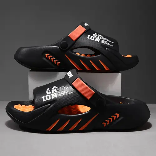 Men's Non-Slip EVA Slide Slippers with Massage Footbed - Lightweight Casual Shoes for Beach Walking, Fathers Day Gift, Fathersdaygift