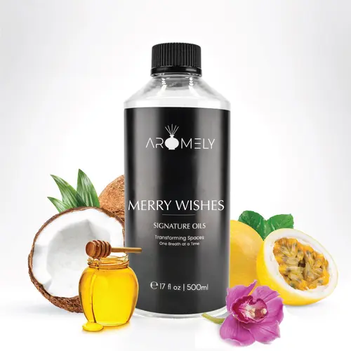 Aromely Merry Wishes Christmas Scented Essential Oil - Coconut-Vanilla Scents Home Fragrance, Aromatherapy Home Freshener