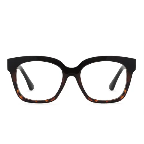 DIFF Ava Black Tortoise Blue Light Readers - Lightweight Chunky Style Frame