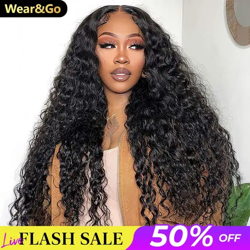 [Live Flash Sale] OQ HAIR Water Wave Wear Go Wig Pre-cut 9x6 Lace Bleached Tiny Knots Glueless Wig With Pre-plucked Hairline