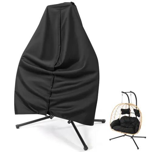 Double/Single  Egg Chair Rain Cover with a Zipper Attached, Weatherable, UV-resistant and waterproof,  suitable for use in bedrooms, balconies and gardens. Lounge Home Weatherproof Versatile