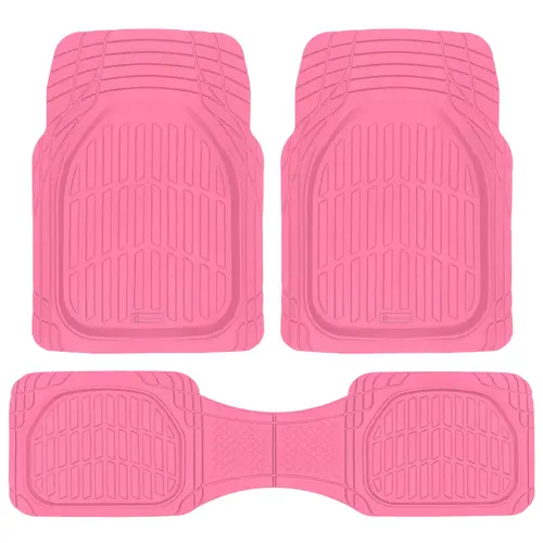 Carbella Heavy Duty Rubber Car Floor Mats - Front & Rear Universal Trim-to-Fit Protector Deep Dish Floor Mats, Floor Mats For Trucks, Car Truck Accessories