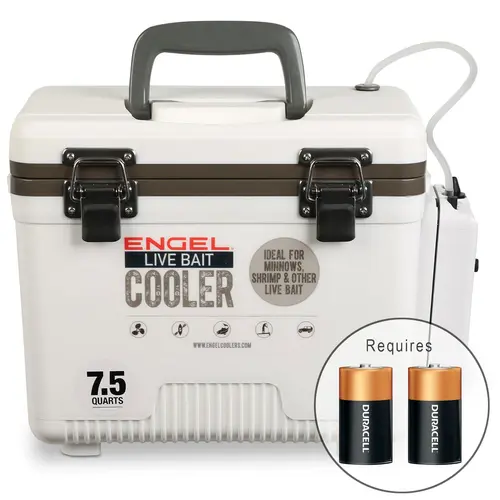 ENGEL 7.5 Qt Live Bait Drybox-Cooler, Fishing & Camping Gear Accessory for Pull Net Use