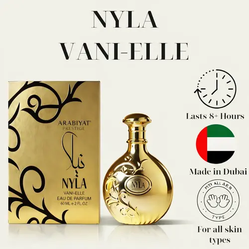 Arabiyat Prestige Nyla Vani-elle Eau De Parfum 2.7FL.Oz - Unique Blend of Notes, Luxurious Aromatics, Highly Scented Arabian Perfume