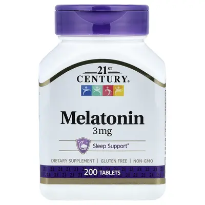 21st Century Melatonin, 3 mg, 200 Tablets