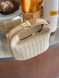 Women's Fashionable Straw Woven Shoulder Bag, Fashion Crossbody Bags, Casual Versatile Zipper Classic Flap Chic Crossbody Bag for Daily Use, Trendy All-match Commuter Bag, Crossbody Clutch Bag