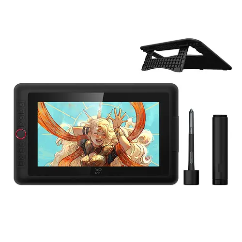 #ArtFight XPPen 13.3" Artist 13.3 Pro V2 Drawing Tablet with Screen, 1 Red Dial+8 Shortcut Keys Foldable Stand included 16384 Pen Pressure X3 Pro Stylus Compatible with Windows macOS Android ChromeOS Full-Laminated Anti-glare Film