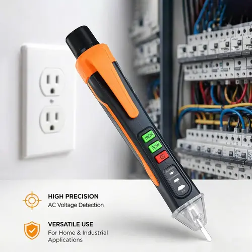 Non-Contact Voltage Tester Pen, NCV Voltage Detector, Voltage Check Tool, Power Circuit Tester, 12-1000V AC Circuit Tester with Flashlight and Buzzer #GLOBAL PICKS