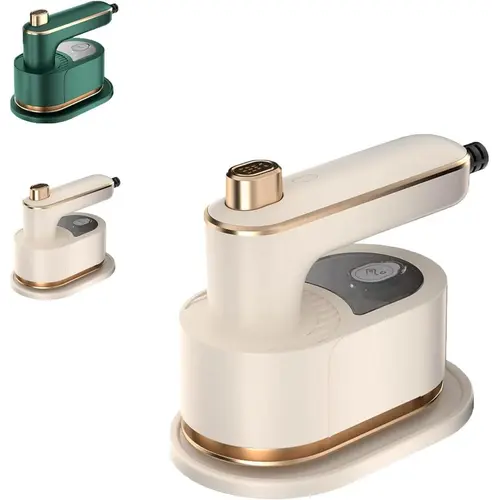 PADOX 2026 Upgraded Mini Travel Handheld Steamer Iron - Portable Steam Iron with Wet & Dry Function for Home, Travel (Beige/Green) #SummerWins #DealsForYouDays, Garment Steamer