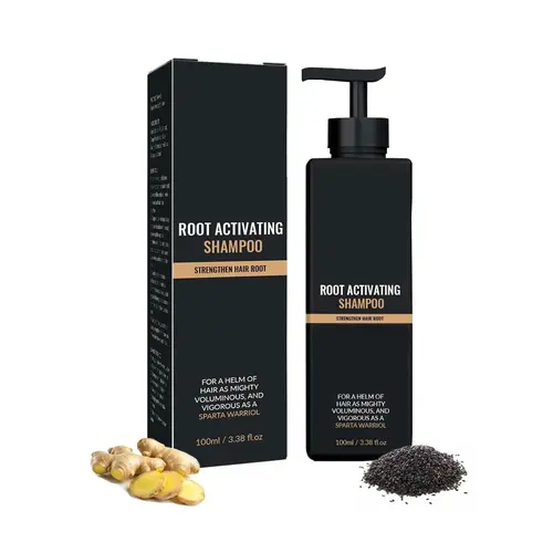 Spartan Root Activator Shampoo - Natural Anti-Hair Loss Thickening Haircare, Unisex Anti-Thinning Volume Repair Formula for Darker, Longer, Nourished Hair