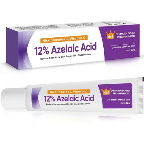 12% Azelaic Acid Gentle Mild Daily Facial Serum with Hyaluronic Acid, Niacinamide - Reduces Redness, Fades Acne, Minimizes Pores - Cream Benefits, Suitable for All Skin Types (20g)
