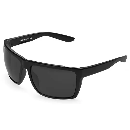 WISTON XL Z87 Full Rim Unisex Polycarbonate Sunglasses for Wide Heads - TR90 Ultralight Z8234 Model, UV400 Protection, Large Size Dark Frame Rectangle Glasses, Men's Fashion Accessory