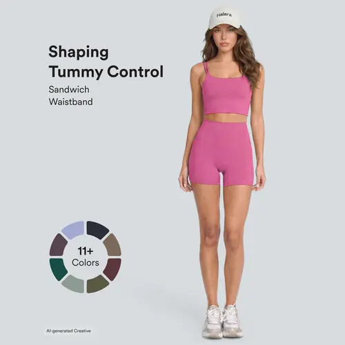 Halara UltraSculpt™ SoCinched High Waisted Tummy Control Side Pocket Shaping Training Biker Shorts 5'' #BackToSchool
