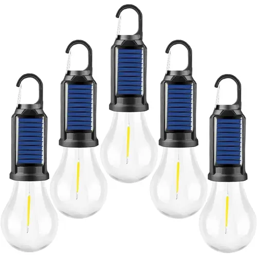 1/4 PCS Rechargeable Solar LED Light Bulbs with Waterproof Clip Hook, Solar Outdoor Lights, Portable Camping Gear for Hiking, Emergency, Yard, Garden & Tent, Durable waterproof solar lamp for daily outdoor use all year round in various outdoor scenarios