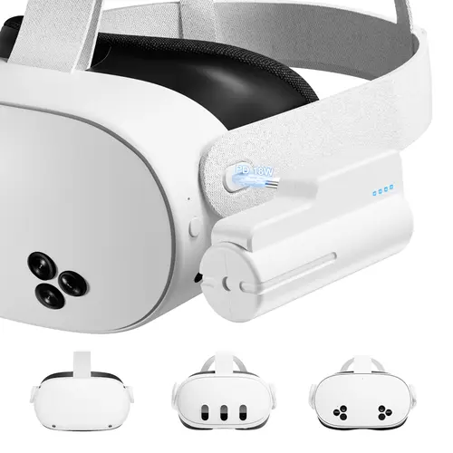 @STELLAR Rechargeable Wearable Head Strap Battery Pack for Meta Oculus Quest 2/3/3S, 18W Fast Charging 5000mAh, Lightweight Portable Virtual Reality VR Device Accessory for Extended Head-Mounted VR Playtime, Vr Headset, Virtual Reality Vr Devices