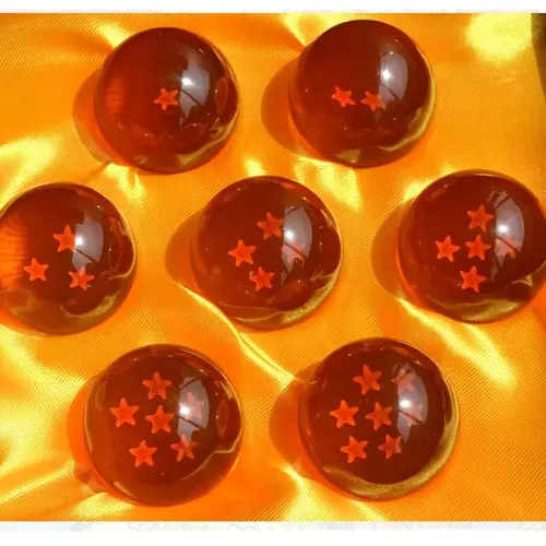 DBZ Elegant 7pcs 4.3cm Ball Crystal Acrylic Resin Play Balls - Unisex Dragon Stress Relief Toys, Gift Box-Included Collectibles, Apartment Decor, Gifts for Friends and Family, Holiday Presents