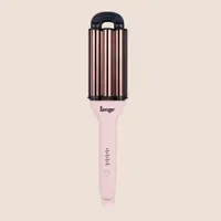 L'ANGE HAIR - Adjustable Titanium Waver - 2-in-1 Adjustable Titanium Hair Waver & Crimper, 19mm & 32mm Barrels for Beach Waves & Defined Crimps, 3 Barrel Hair Tool with Heat Glove & Mat, Dual Voltage