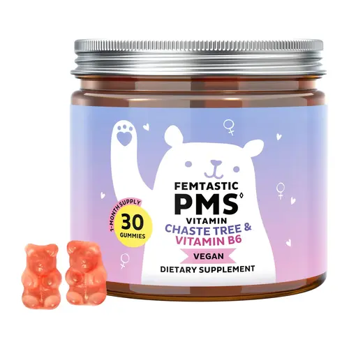 Bears with Benefits Femtastic PMS Support Supplement for Women - Natural Relief Gummies for Hormonal Balance, Bloating & More