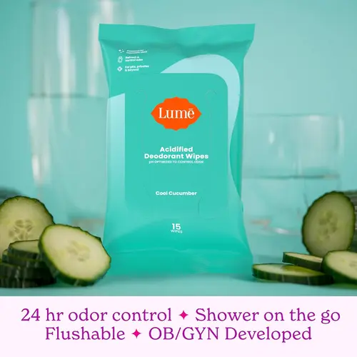 Lume Whole Body and Feminine Care Deodorant Wipes Deodorant Personal Care