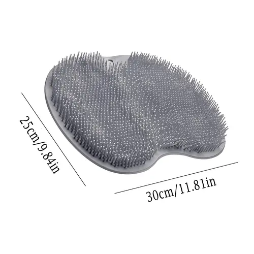 Silicone Shower Foot Scrubber Mat,Back & Feet Cleaning Pad,Shower Massage Soft Bristles Exfoliating Scrubber,Wall Mounted Slip Suction Cups for Use,Bathroom Bathing Accessories Outdoorfun