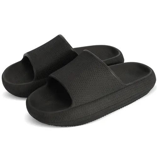 Cushioned Thick-Sole Pillow Slippers, Women's & Men's Home Shoes, Soft Footwear, Shower Slides for Women, Comfortable Indoor Shoe