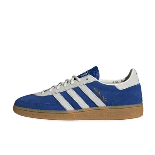 Adidas Men's Handball Spezial 75th Anniversary Premium Suede Sneaker - Collegiate Royal, Casual Fashion Trainer with Removable Insole, Classic Detailing, True Size Fit, Relaxed Build, Athletic Footwear