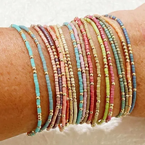 Boho Colorful Beaded Stackable Bracelet Set, Pride 2026 LGBTQ Jewelry for Women & Girls, Trendy Versatile Bracelets, Exquisite Birthday Gift, Stacking Bracelet, Beautiful Bracelets
