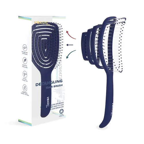 Massage Hair Brush for Women - VMAGICCARE Gentle Brushing for Straight, Curly, Wet Hair, Anti Tangle Brushes, Smooths Hair