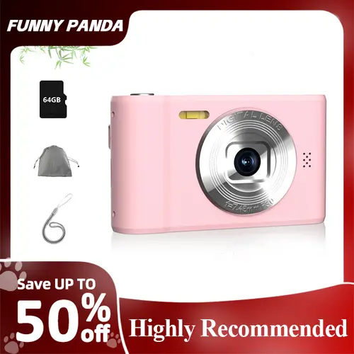Digital Camera for Child - Portable FHD 1080P Digital Camera with 44MP Resolution, 16x Optical Zoom, 62GB Storage Card, Retro Design camera summerwins
