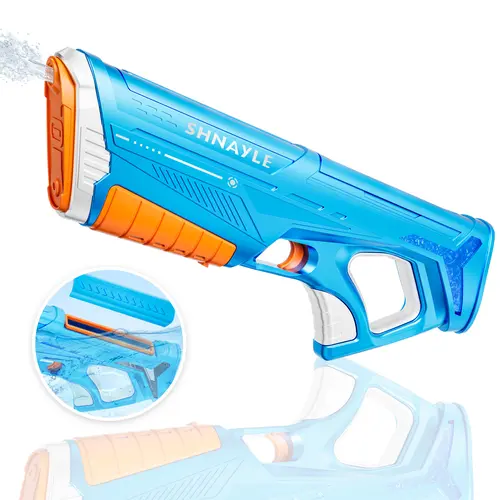 【Father's Day Gifts】Automatic Squirt Water Gun - Rechargeable Electric Sports Toy for Adults, Powerful, Auto Refill, 28-32 FT Range, 100+ Shots, Outdoor Pool Swimming Learning Toy with Rechargeable Battery