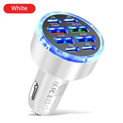 8-Port Fast Charging Electronic Hub for iPhone, Android, Smartphone, Cellphone, Tablets - Multi-Device High-Speed Charger with Protection,back to school,back to school haul