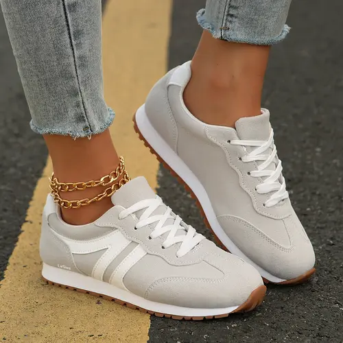 Wide Toe Sneakers for Women Breathable Fabric Suede Upper Non-Slip Outsole Walking Shoes Tennis Running Fashion Sneakers Springfresh Summer Vibes