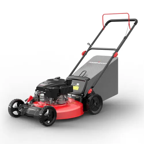 PowerSmart Gas-Powered Commercial Lawn Mower - 144 cc OHV Engine, 18"/21" Coverage, 18-Inch Steel Deck (DV8618P)/21-Inch Steel Deck (DV8621P), Foldable Push Design, 3-In-1 Mode, Ideal for Professionals