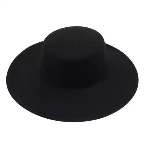 Women's Winter Felt Wide Brim Fedora Hat - Polyester Beret Style French Retro Hepburn-Inspired Cloche Hat for Fall & Winter Bonnets Chic Fashion Accessories