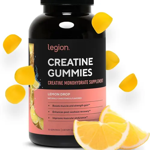 Creatine Monohydrate Gummies – Clean Creatine Supplement for Muscle Gain, Strength, Endurance & Post-Workout Recovery – Fast-Absorbing, Easy-to-Take Gummies for Improved Performance & Results – 150 Lemon Drop Flavor Gummies – No Fillers or Dyes Fitness Di